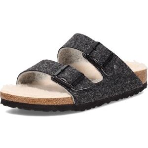 Birkenstock Arizona Wool Felt Sandals Doubleface Gray (1019488). Size 37/240